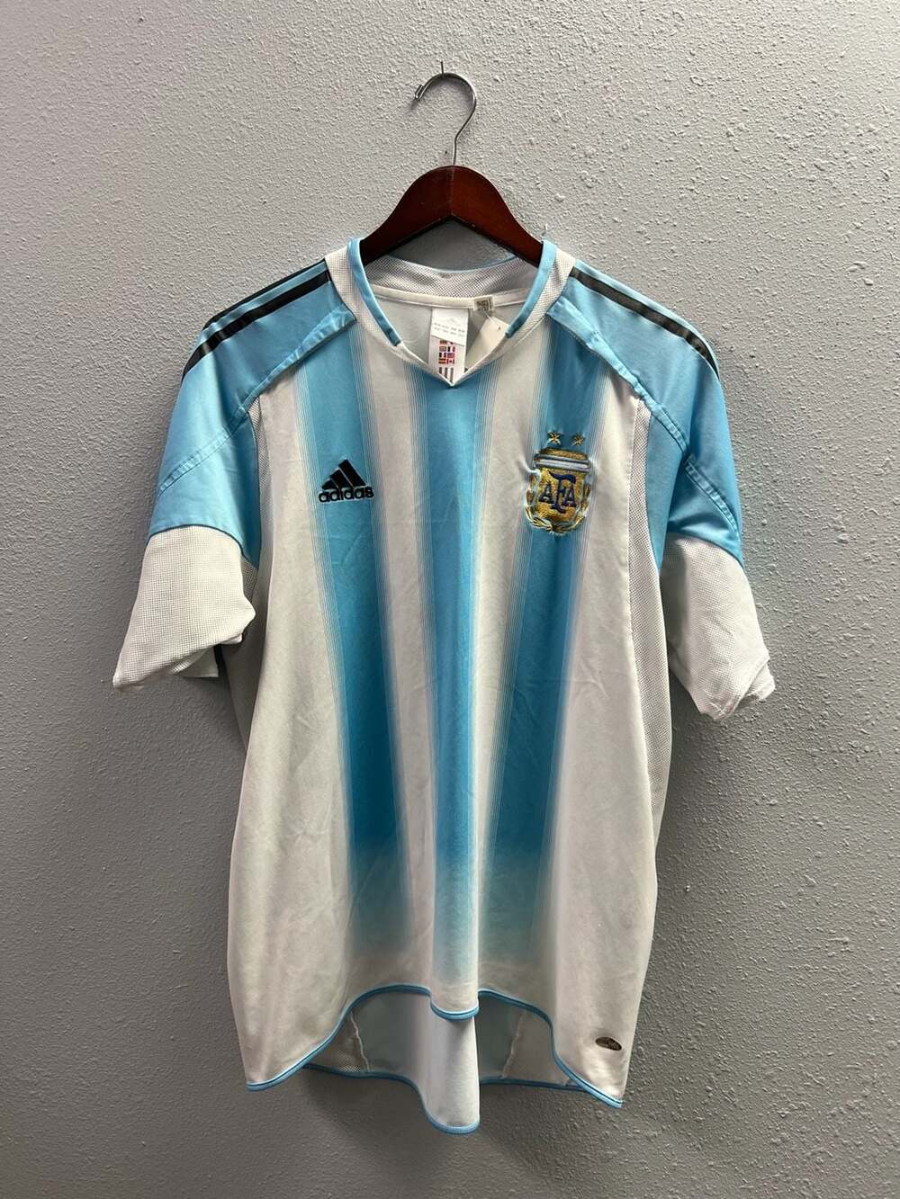 Vintage Argentina 2004 2005 Home Soccer Jersey Adidas Large L Authentic 0110